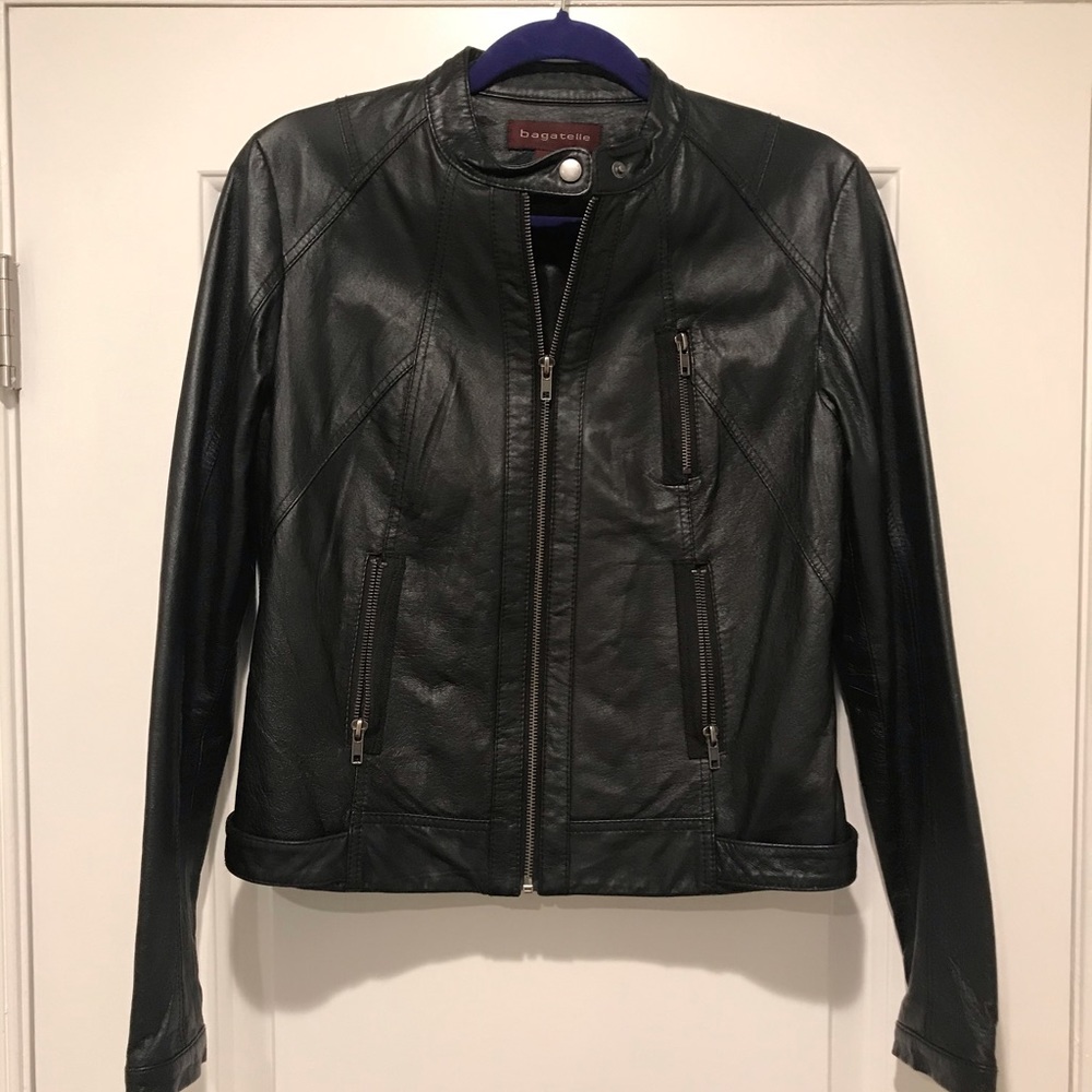 Bagatelle genuine black Leather Jacket